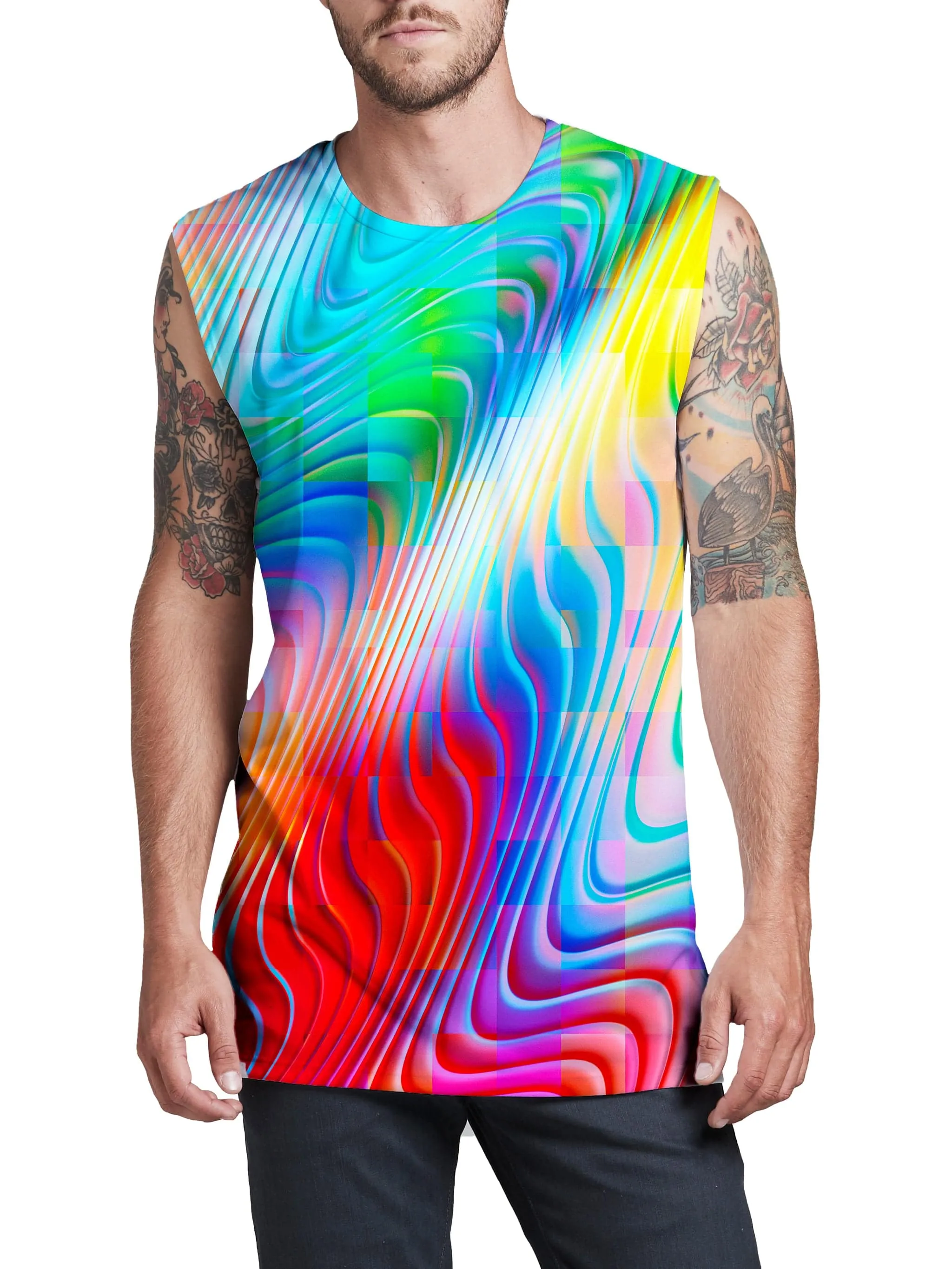 Rainbow Prism Men's Muscle Tank sold by iEDM