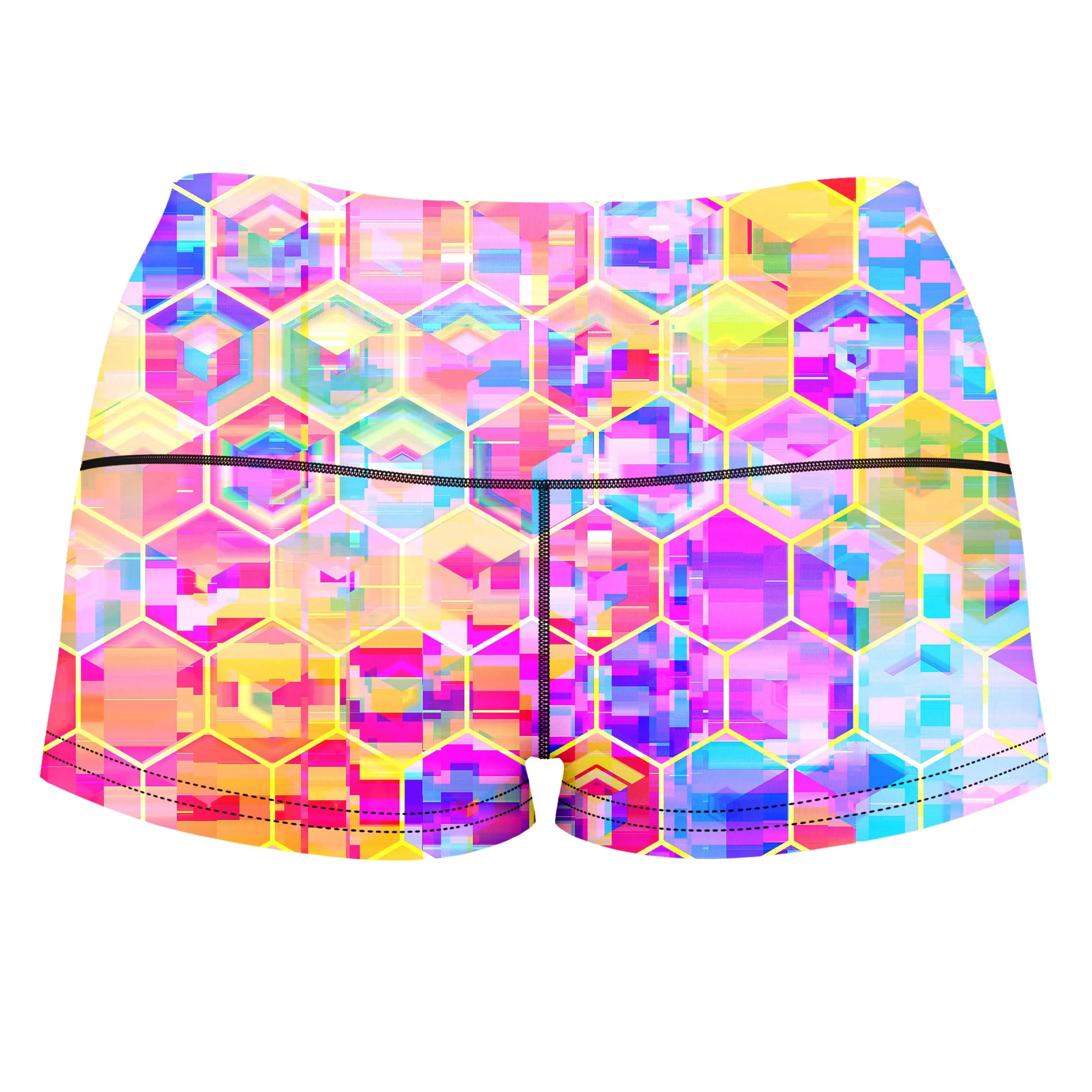 Spectral Cubes High-Waisted Women's Shorts sold by iEDM product image thumbnail 2
