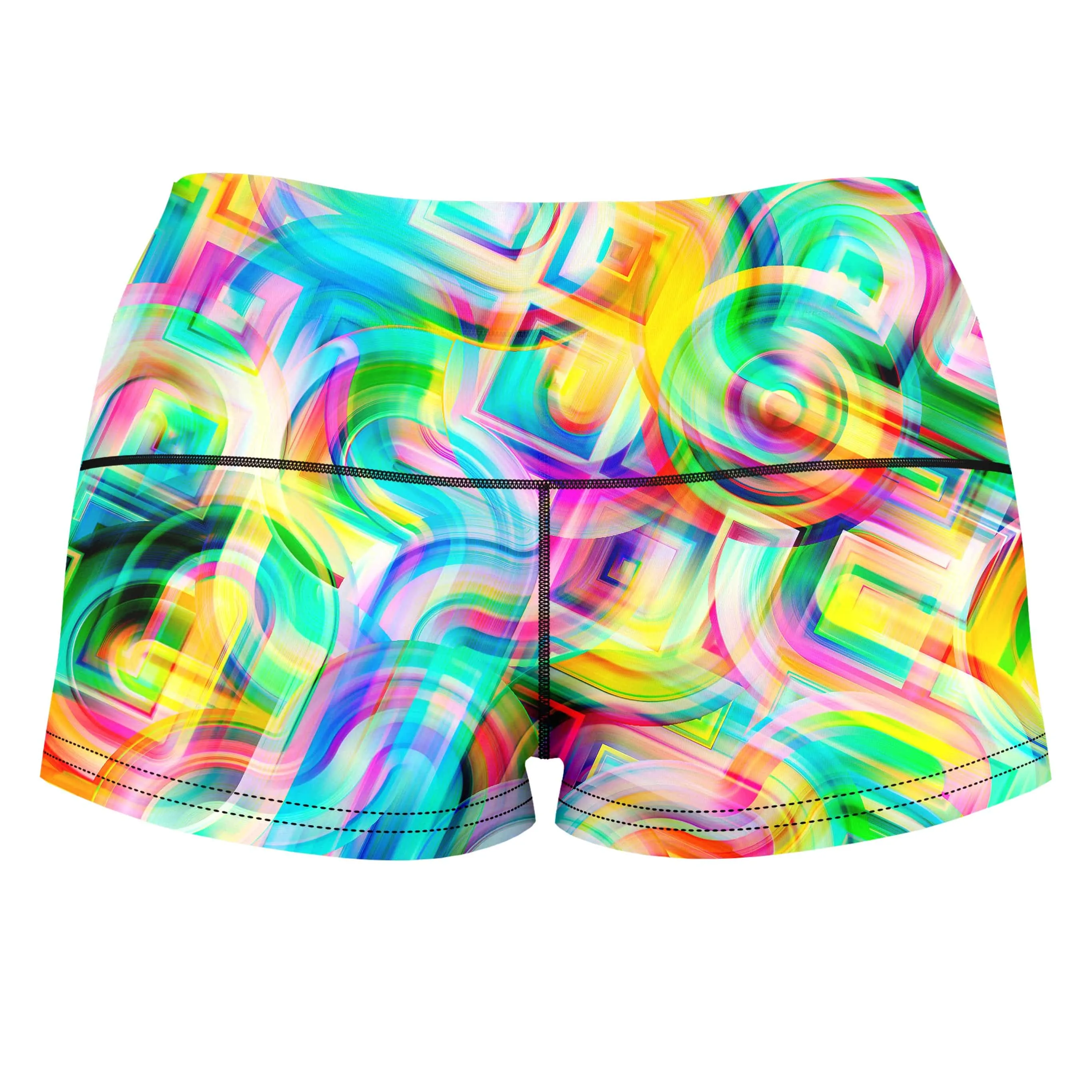 Tropical Nectar High-Waisted Women's Shorts sold by iEDM product image thumbnail 2