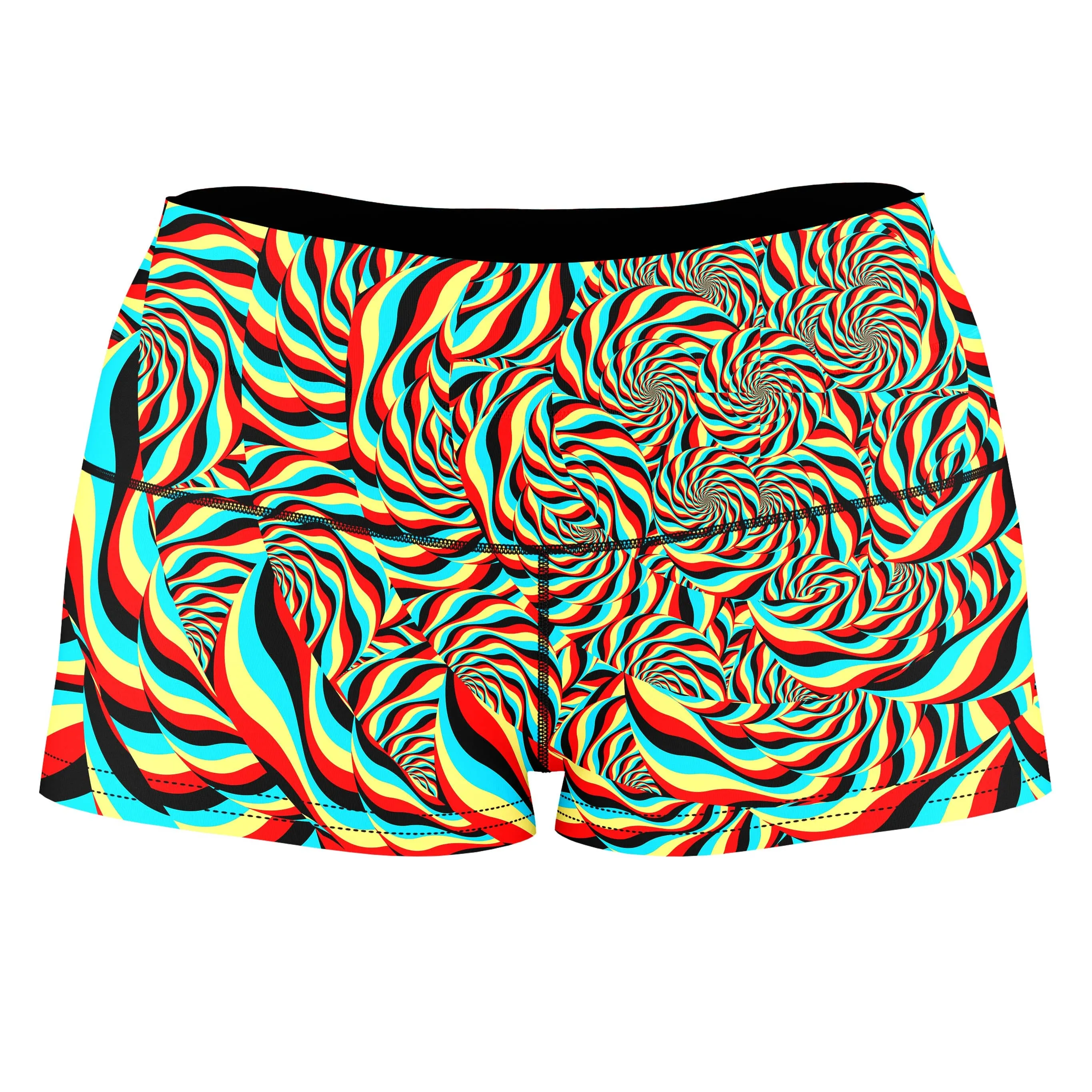 Trippy Swirl High-Waisted Women's Shorts sold by iEDM