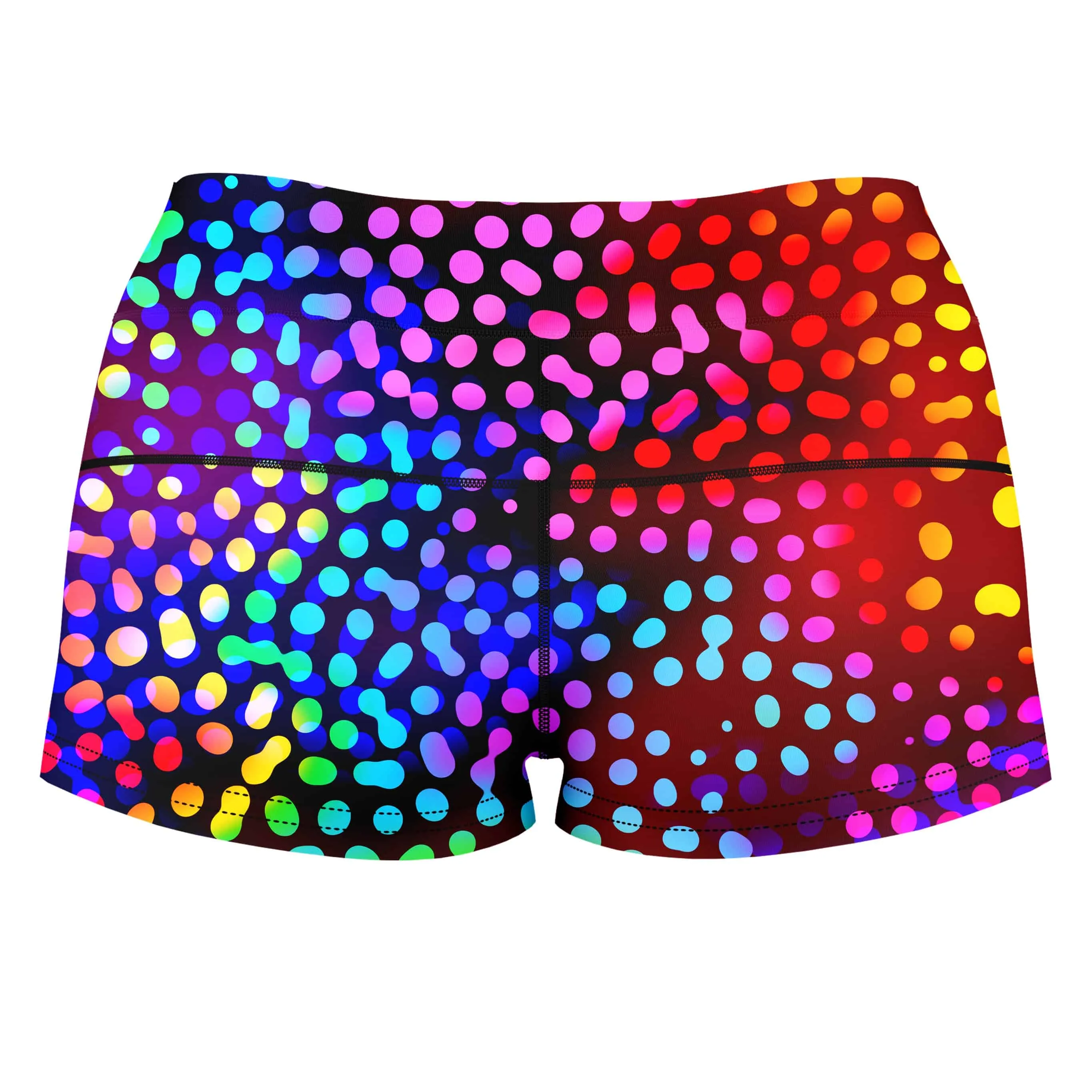 Solar Dots High-Waisted Women's Shorts sold by iEDM product image thumbnail 2