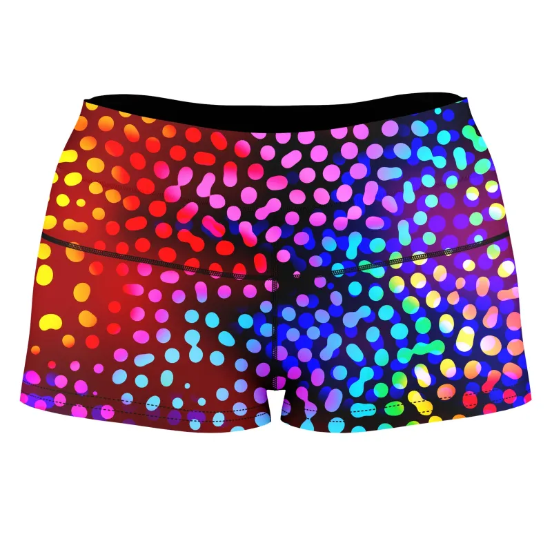 Solar Dots High-Waisted Women's Shorts sold by iEDM