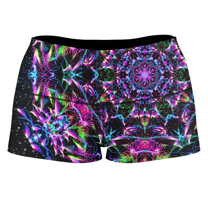 Purp Geometric High-Waisted Women's Shorts sold by iEDM