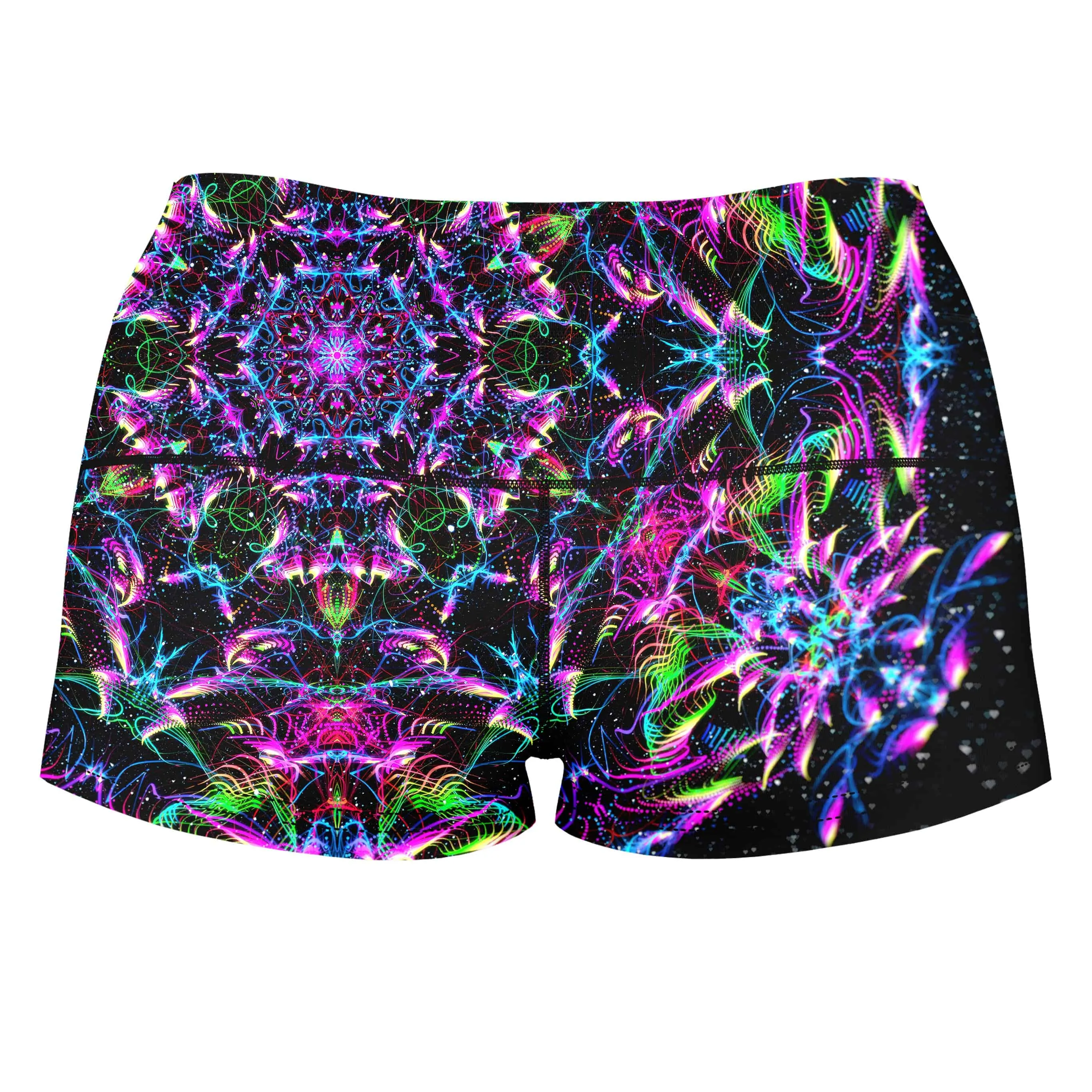 Purp Geometric High-Waisted Women's Shorts sold by iEDM product image thumbnail 2
