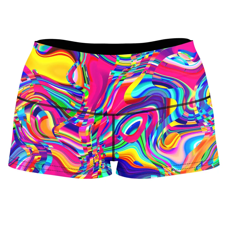 Psych Dip High-Waisted Women's Shorts sold by iEDM