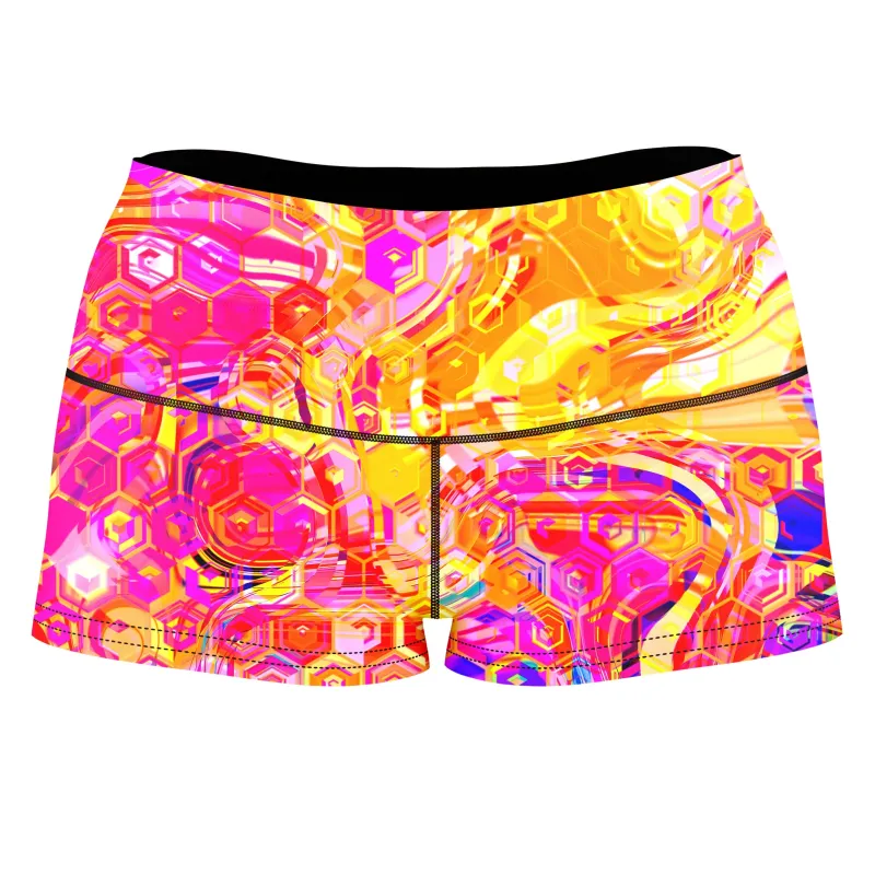 Ornate Drip High-Waisted Women's Shorts sold by iEDM