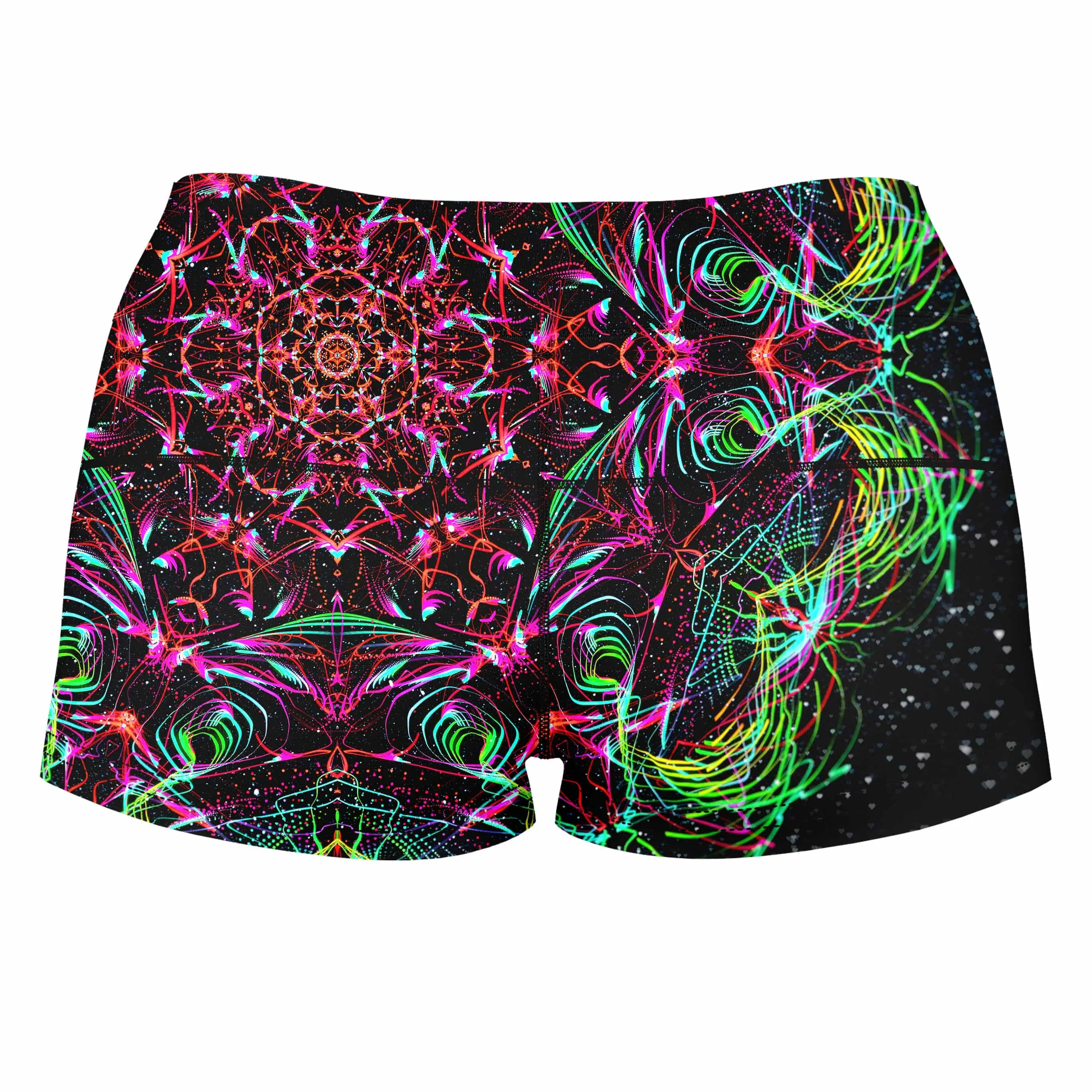 Galactic Portal High-Waisted Women's Shorts sold by iEDM product image thumbnail 2