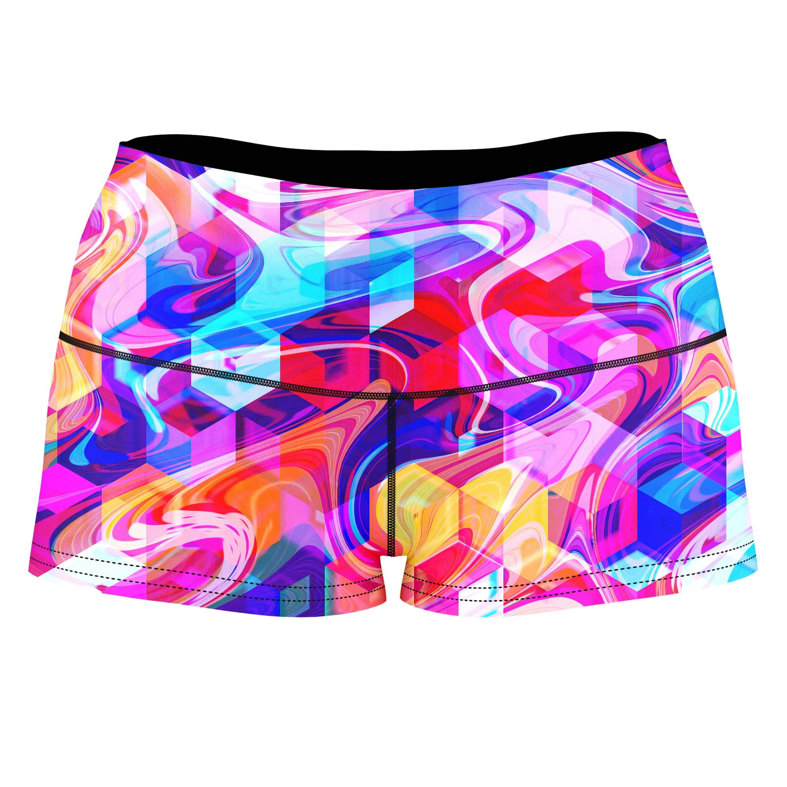 Cubic Drop High-Waisted Women's Shorts sold by iEDM