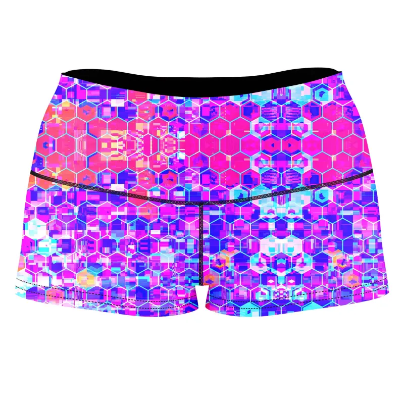 Blocks Of Life High-Waisted Women's Shorts sold by iEDM