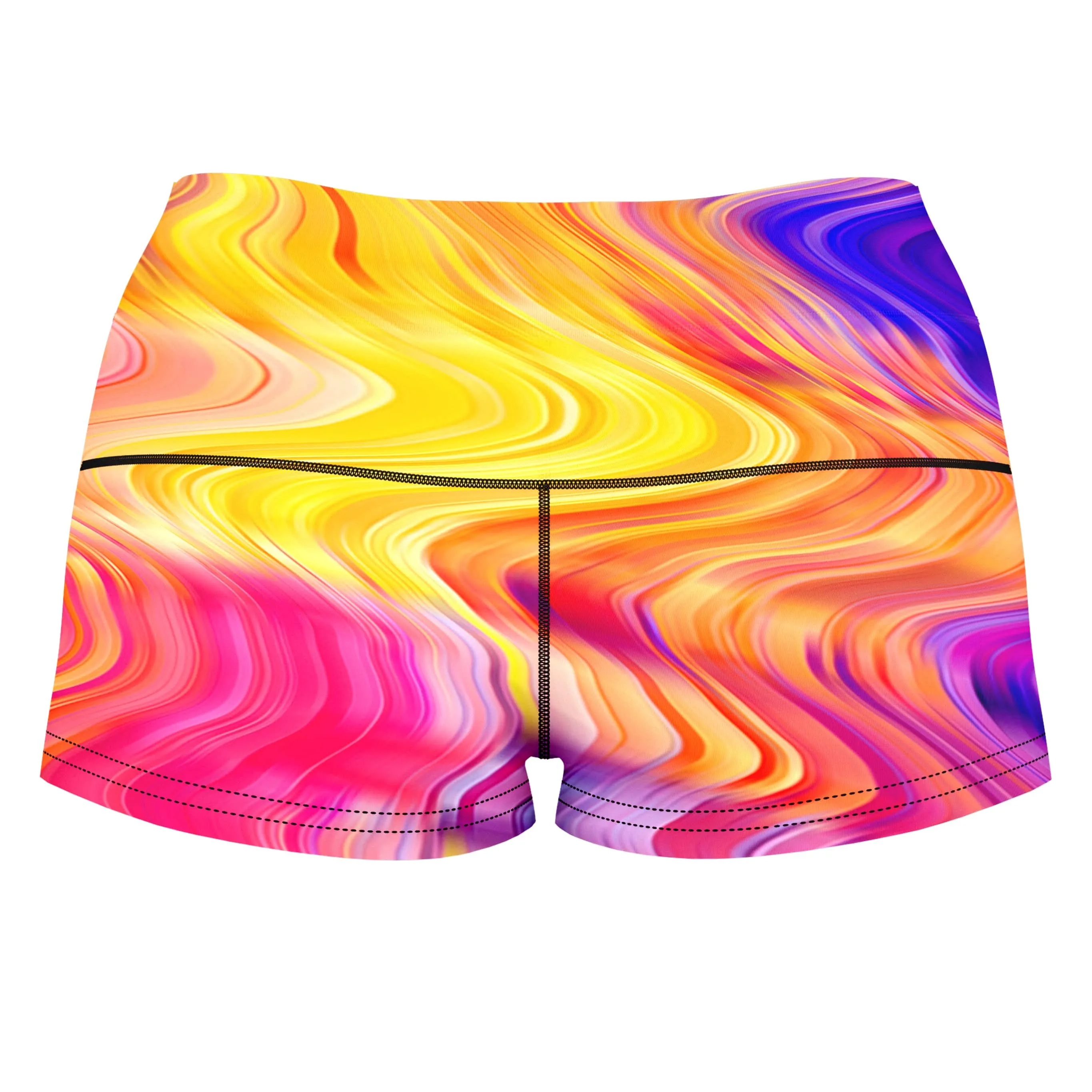 Psychedelic Aftershock High-Waisted Women's Shorts sold by iEDM product image thumbnail 2