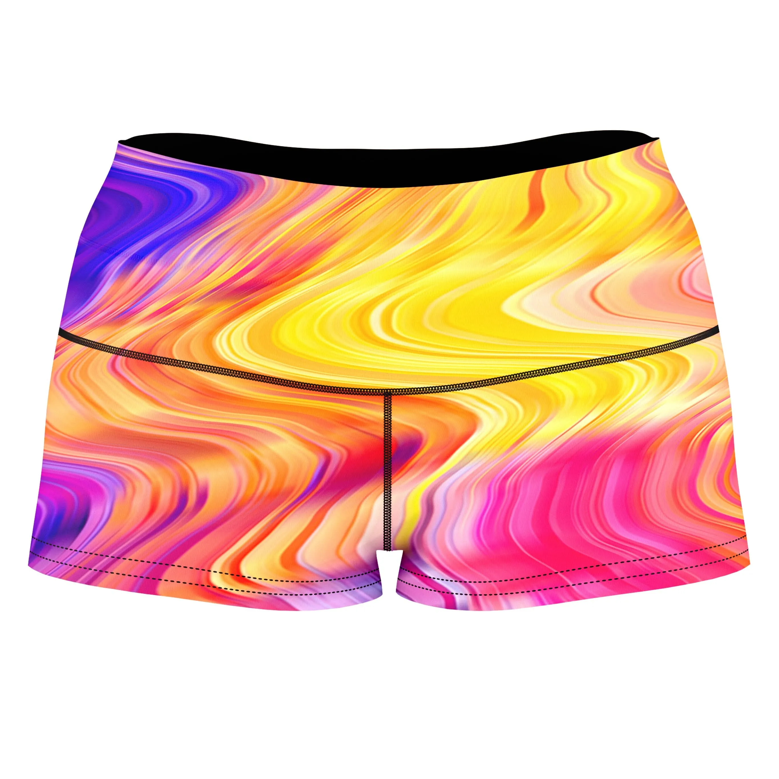 Psychedelic Aftershock High-Waisted Women's Shorts sold by iEDM