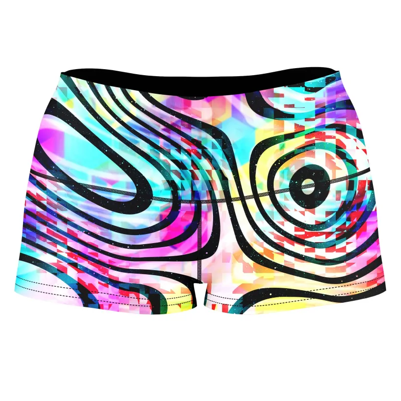 Psytrance High-Waisted Women's Shorts sold by iEDM