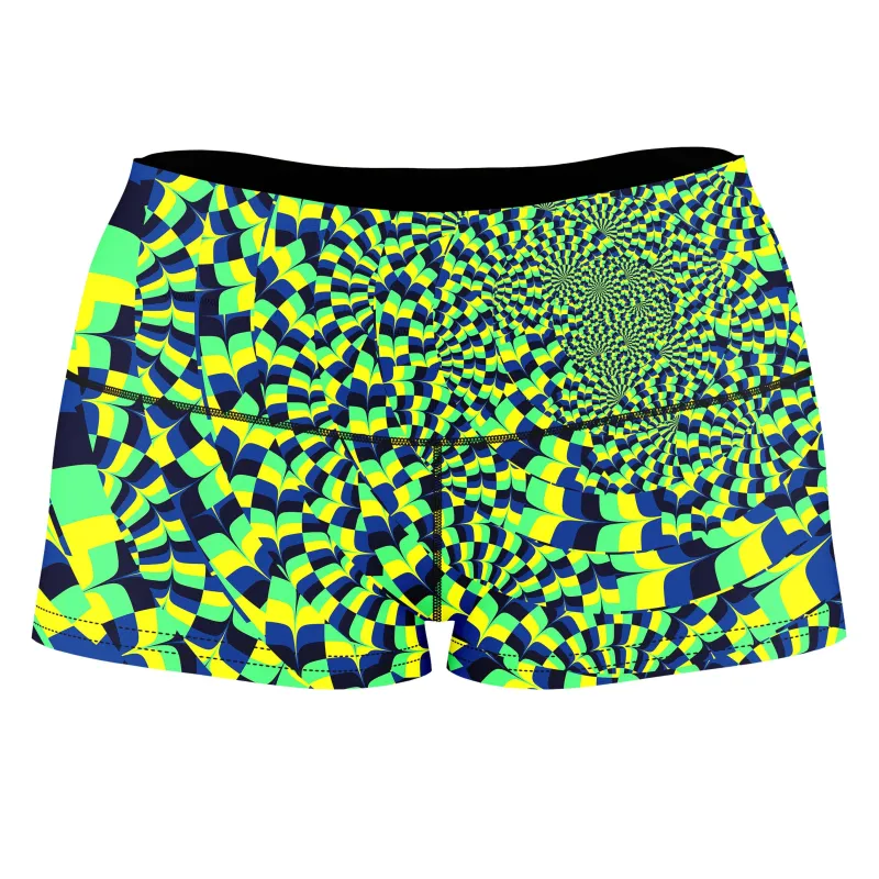 Green Portal High-Waisted Women's Shorts sold by iEDM