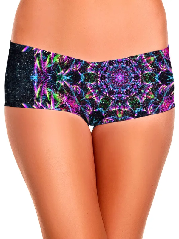Purp Geometric Booty Shorts sold by iEDM
