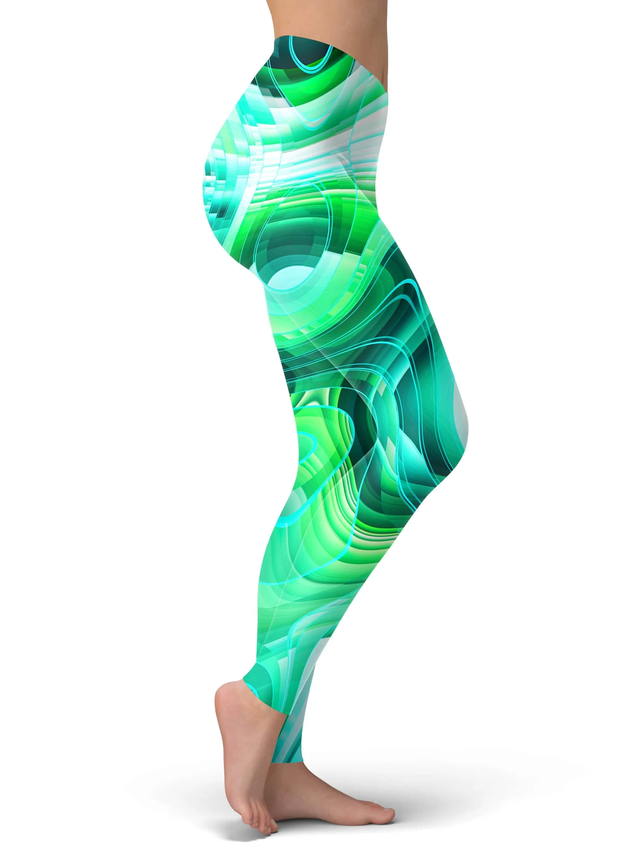 Green Schism Leggings sold by iEDM product image thumbnail 2