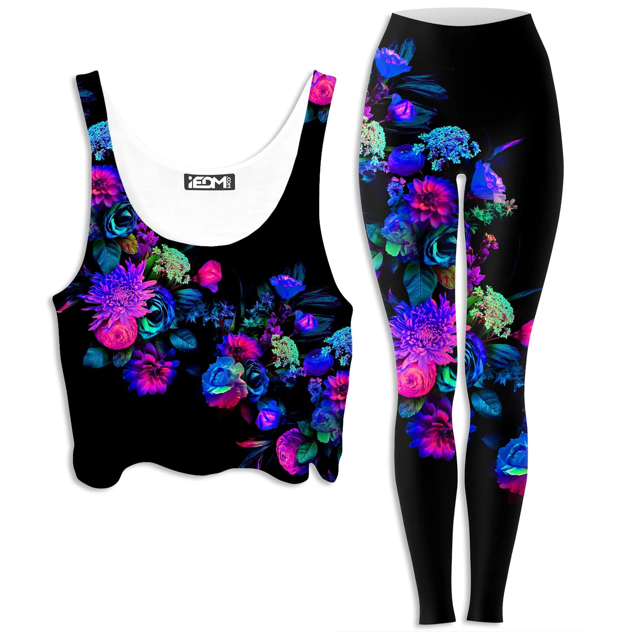 Darkest Bloom Crop Top and Leggings Combo sold by iEDM