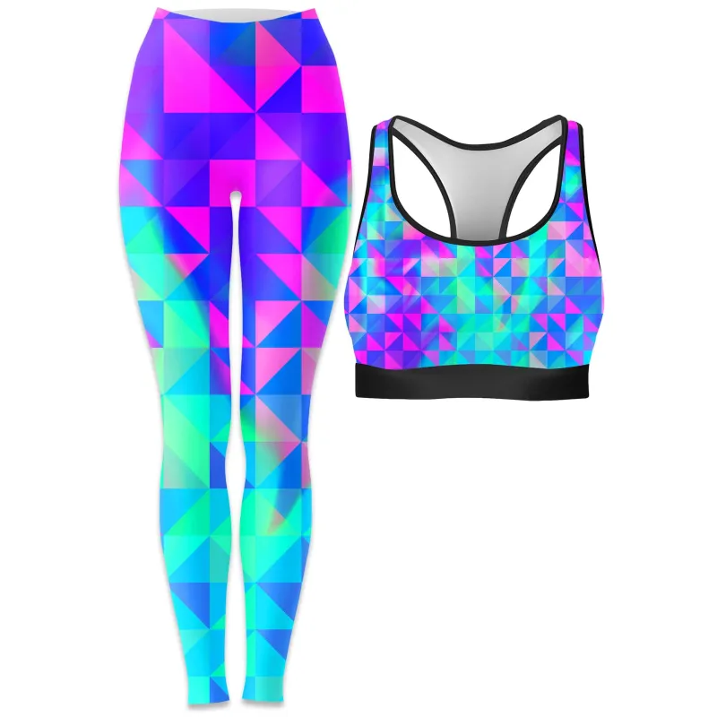 Raspberry Iced Tea Rave Bra and Leggings Combo sold by iEDM