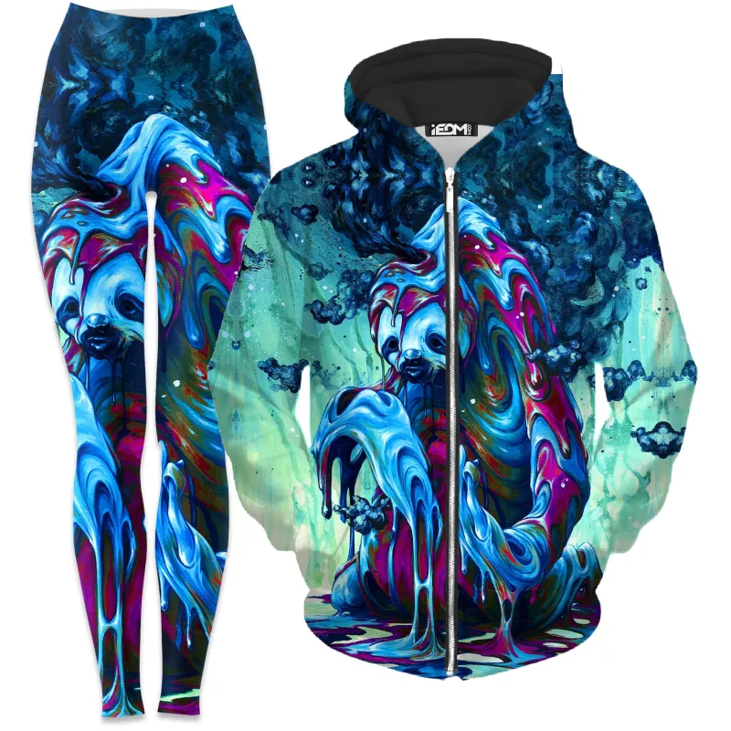 Toxic Sloth Zip-Up Hoodie and Leggings Combo sold by iEDM
