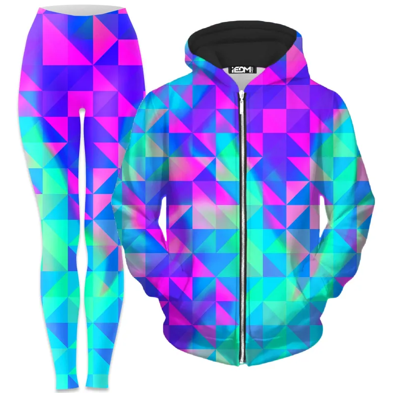 Raspberry Iced Tea Zip-Up Hoodie and Leggings Combo sold by iEDM