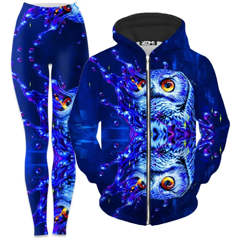 Lucid Owl Zip-Up Hoodie and Leggings Combo sold by iEDM