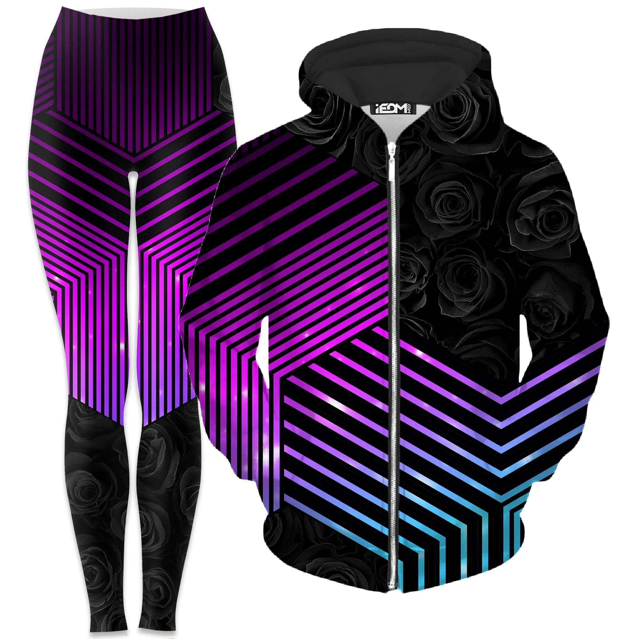 Connected Hex Zip-Up Hoodie and Leggings Combo sold by iEDM