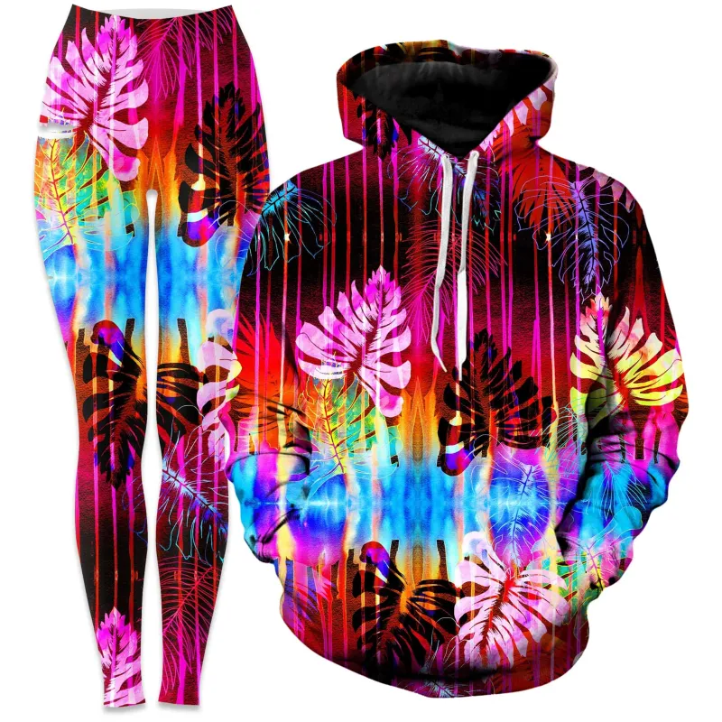 Fluorescent Jungle Hoodie and Leggings Combo sold by iEDM