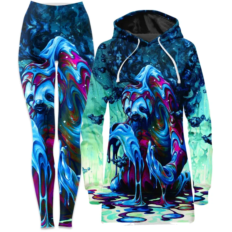 Toxic Sloth Hoodie Dress and Leggings Combo sold by iEDM