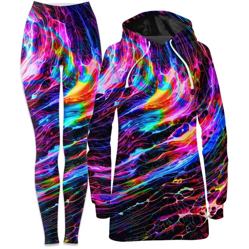 Hyperspace Hoodie Dress and Leggings Combo sold by iEDM