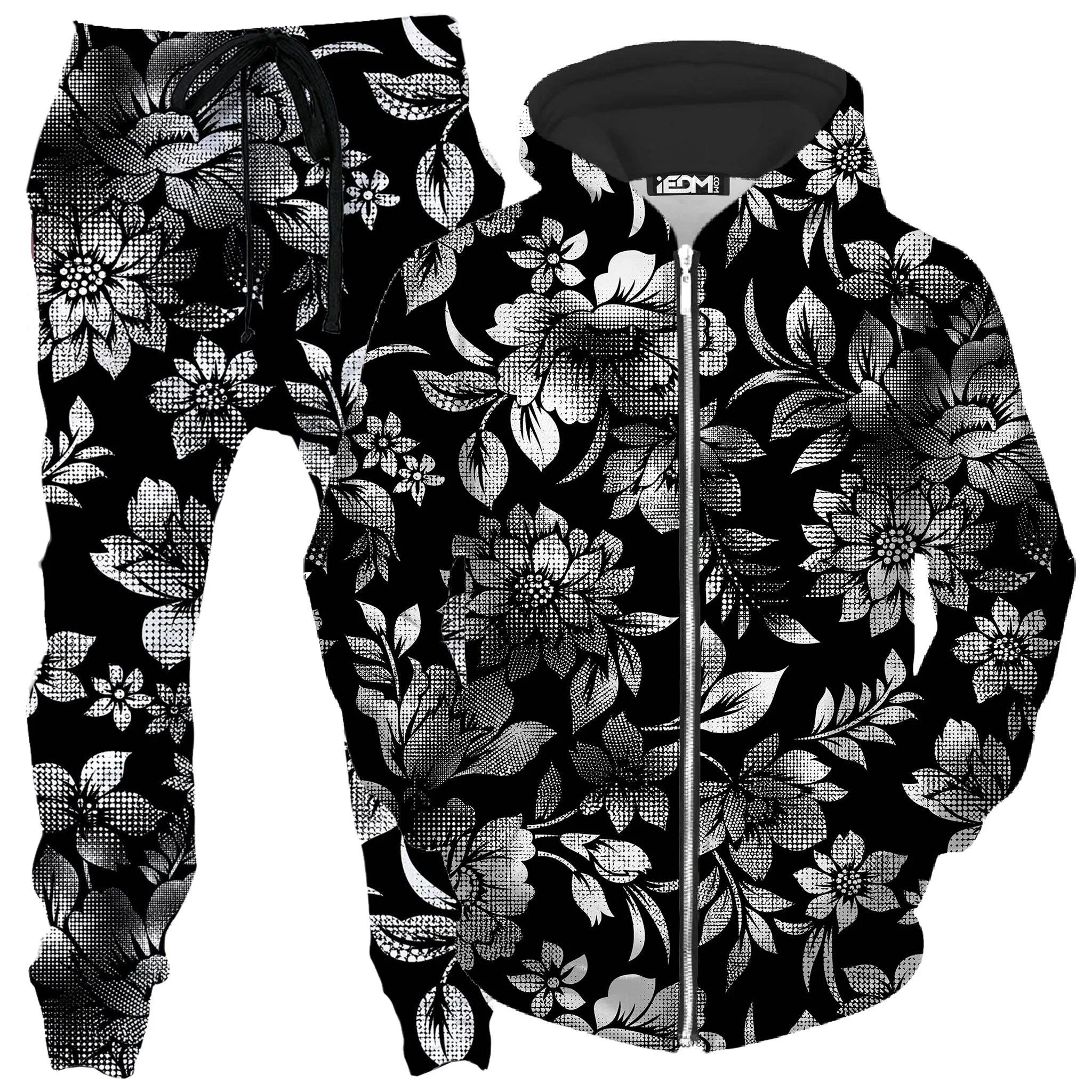 Nature's Candy B&W Zip-Up Hoodie and Joggers Combo sold by iEDM