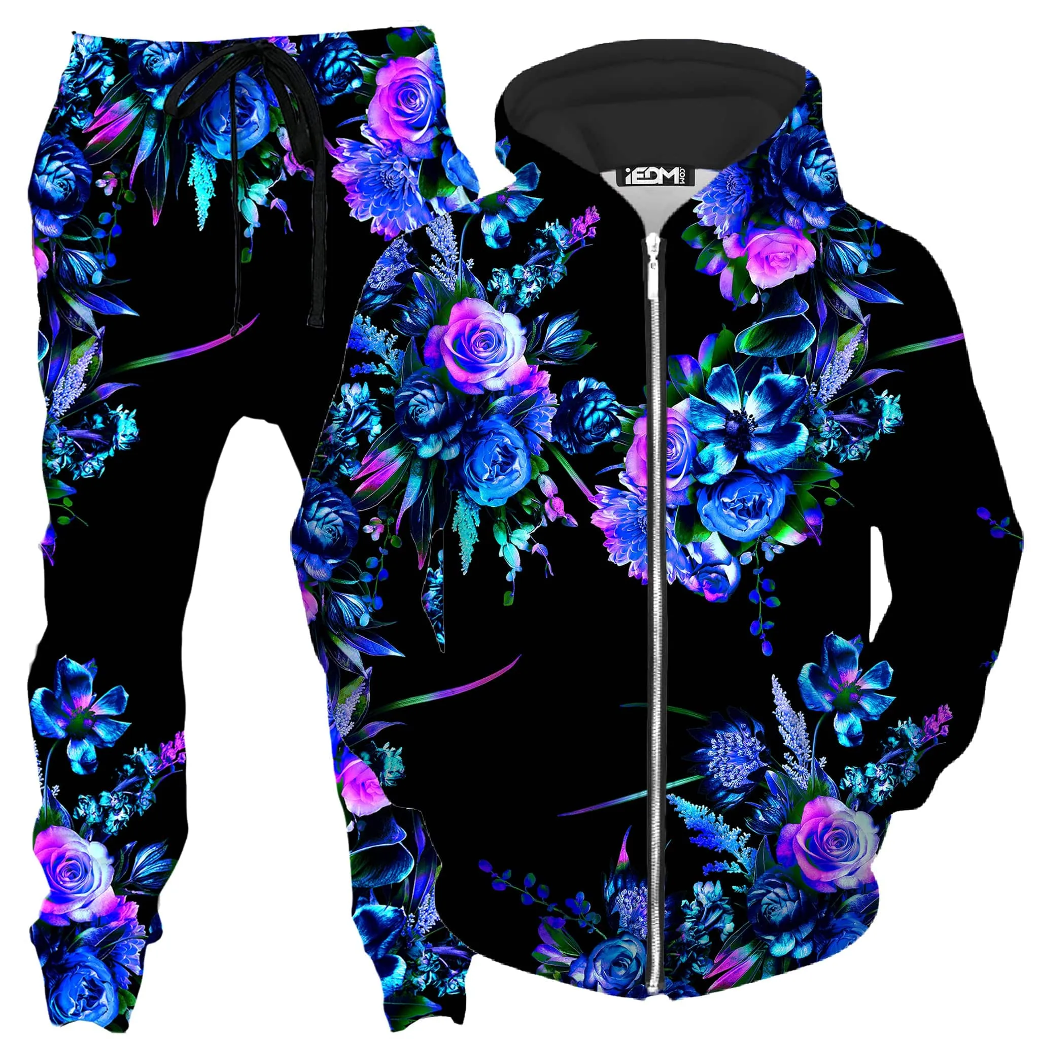 Midnight Garden Zip-Up Hoodie and Joggers Combo sold by iEDM