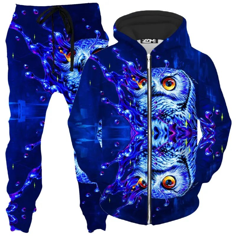 Lucid Owl Zip-Up Hoodie and Joggers Combo sold by iEDM