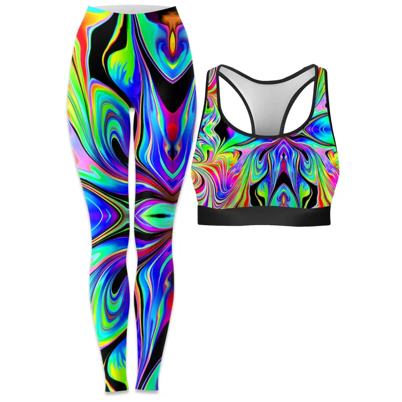 Macro Dose Rave Bra and Leggings Combo sold by iEDM