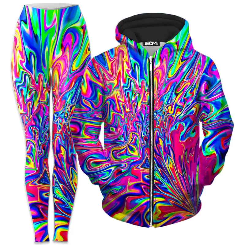 Sonic Blooming Zip-Up Hoodie and Leggings Combo sold by iEDM