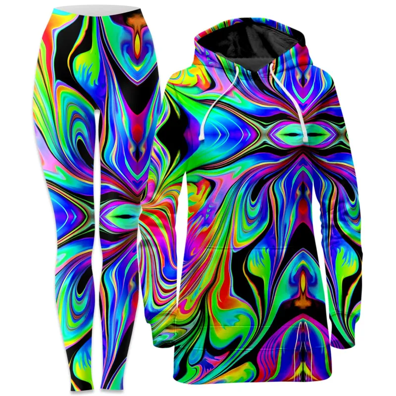 Macro Dose Hoodie Dress and Leggings Combo sold by iEDM