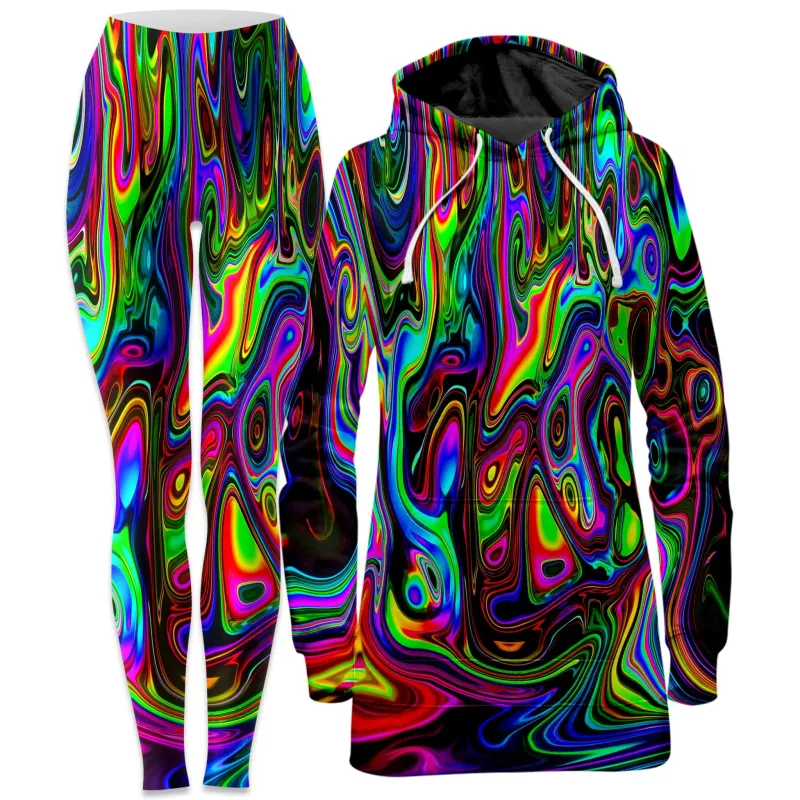 Acid Drop Hoodie Dress and Leggings Combo sold by iEDM