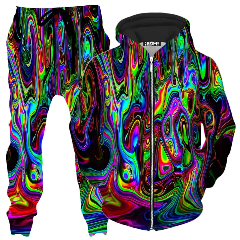 Acid Drop Zip-Up Hoodie and Joggers Combo sold by iEDM