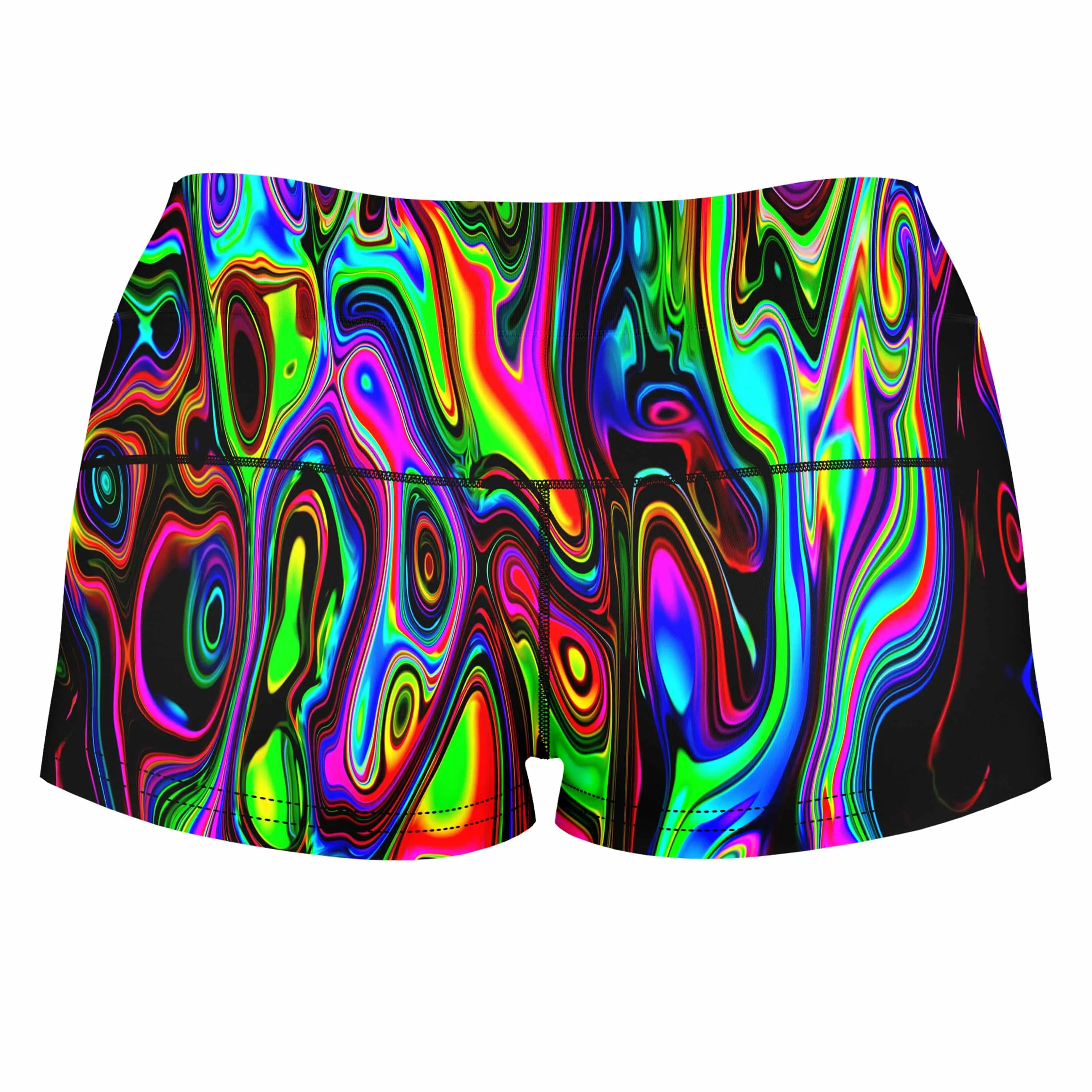 Acid Drop High-Waisted Women's Shorts sold by iEDM product image thumbnail 2