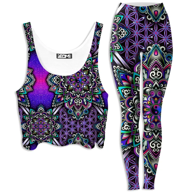 Blooming Balance Crop Top and Leggings Combo sold by iEDM