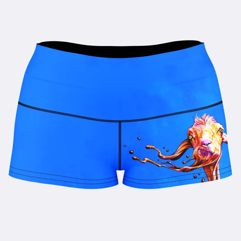 The GOAT High-Waisted Women's Shorts sold by iEDM