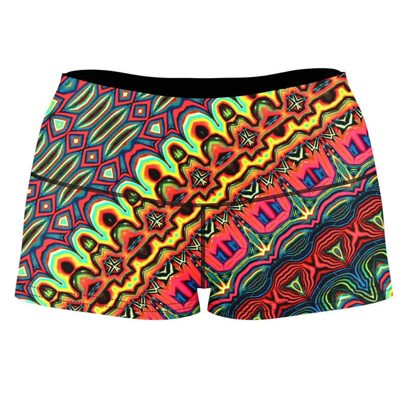 Sun Meditation High-Waisted Women's Shorts sold by iEDM