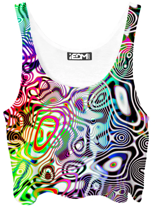 Rainbow Ripples Crop Top sold by iEDM