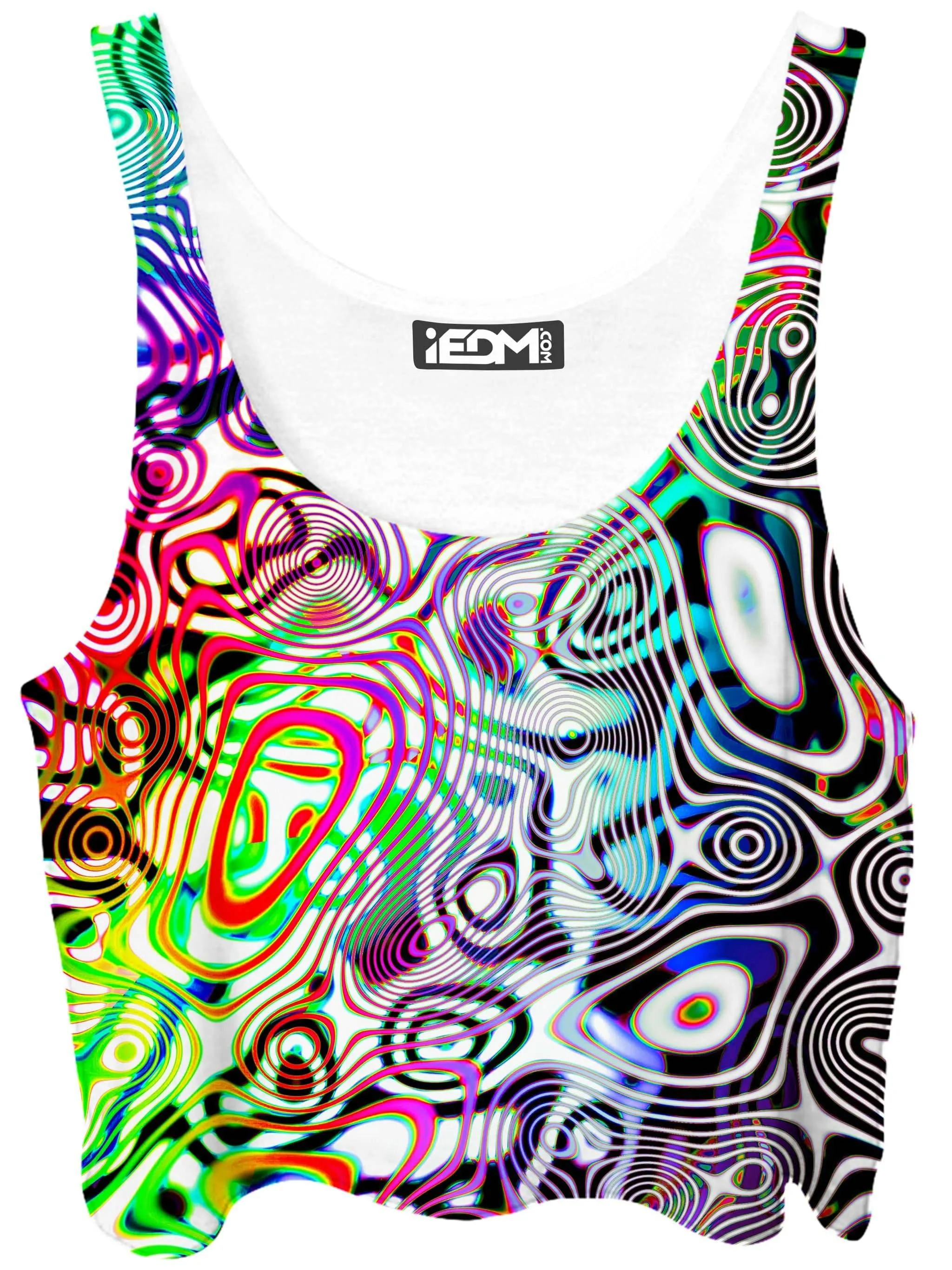 Rainbow Ripples Crop Top sold by iEDM