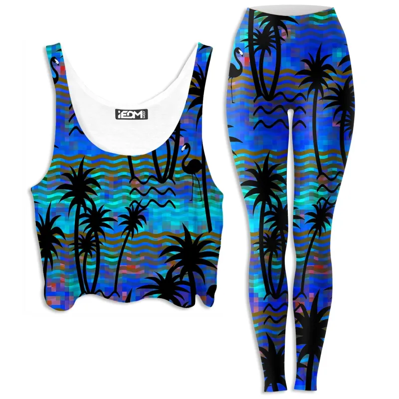 Tropical Dreams Crop Top and Leggings Combo sold by iEDM
