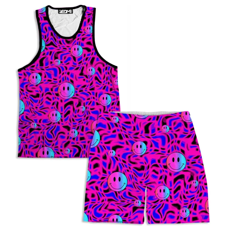 Trippy Smiles Tank and Shorts Combo made by iEDM