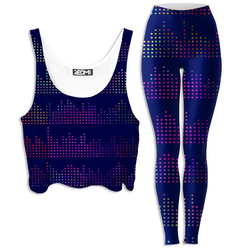 Techno Equalizer Bars Crop Top and Leggings Combo sold by iEDM