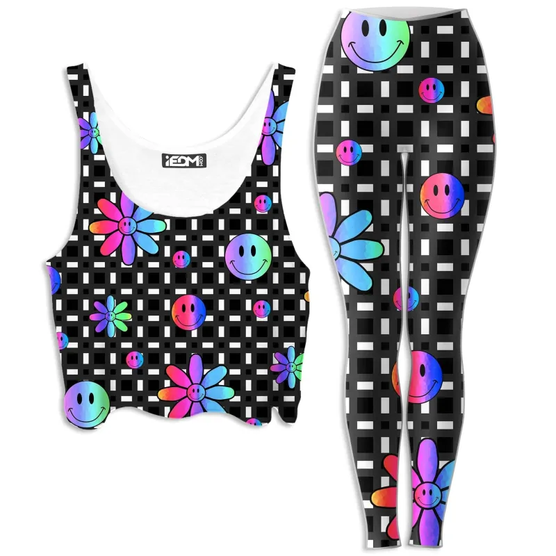 Smiles All Around Crop Top and Leggings Combo sold by iEDM