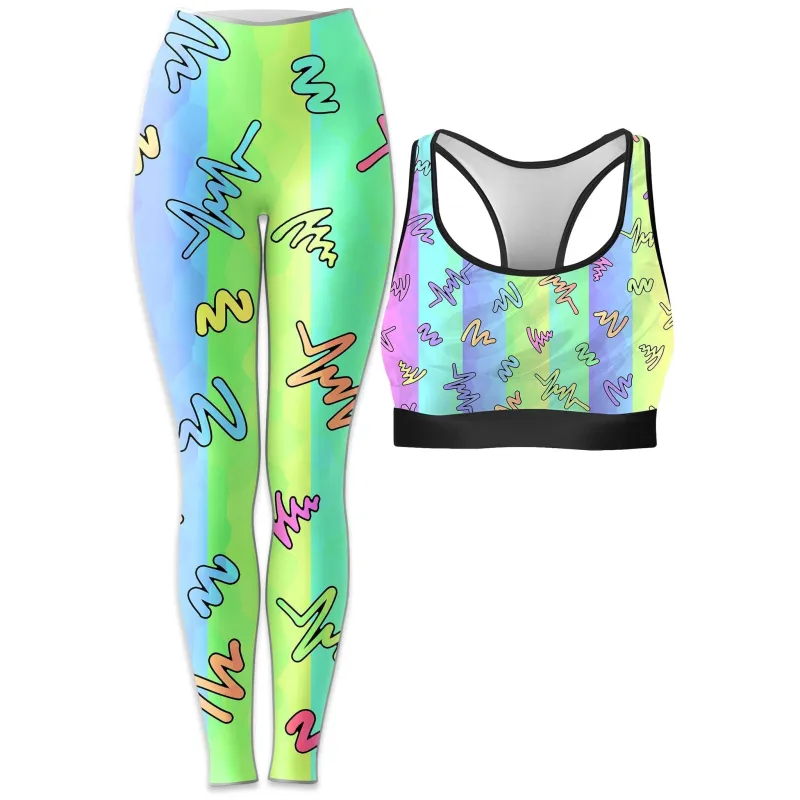 Trippy Doodles Rave Bra and Leggings Combo sold by iEDM