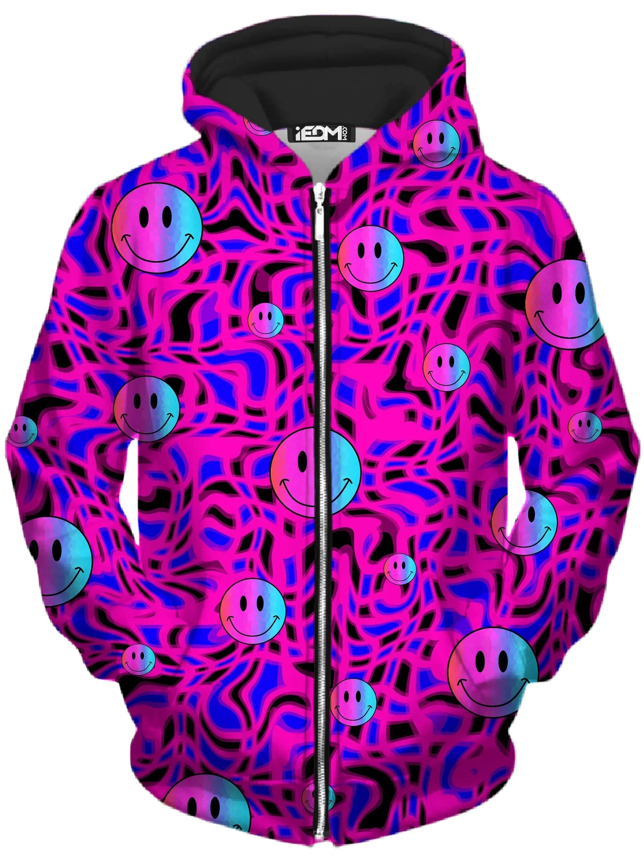 Trippy Smiles Zip-Up Hoodie and Leggings Combo sold by iEDM product image thumbnail 2