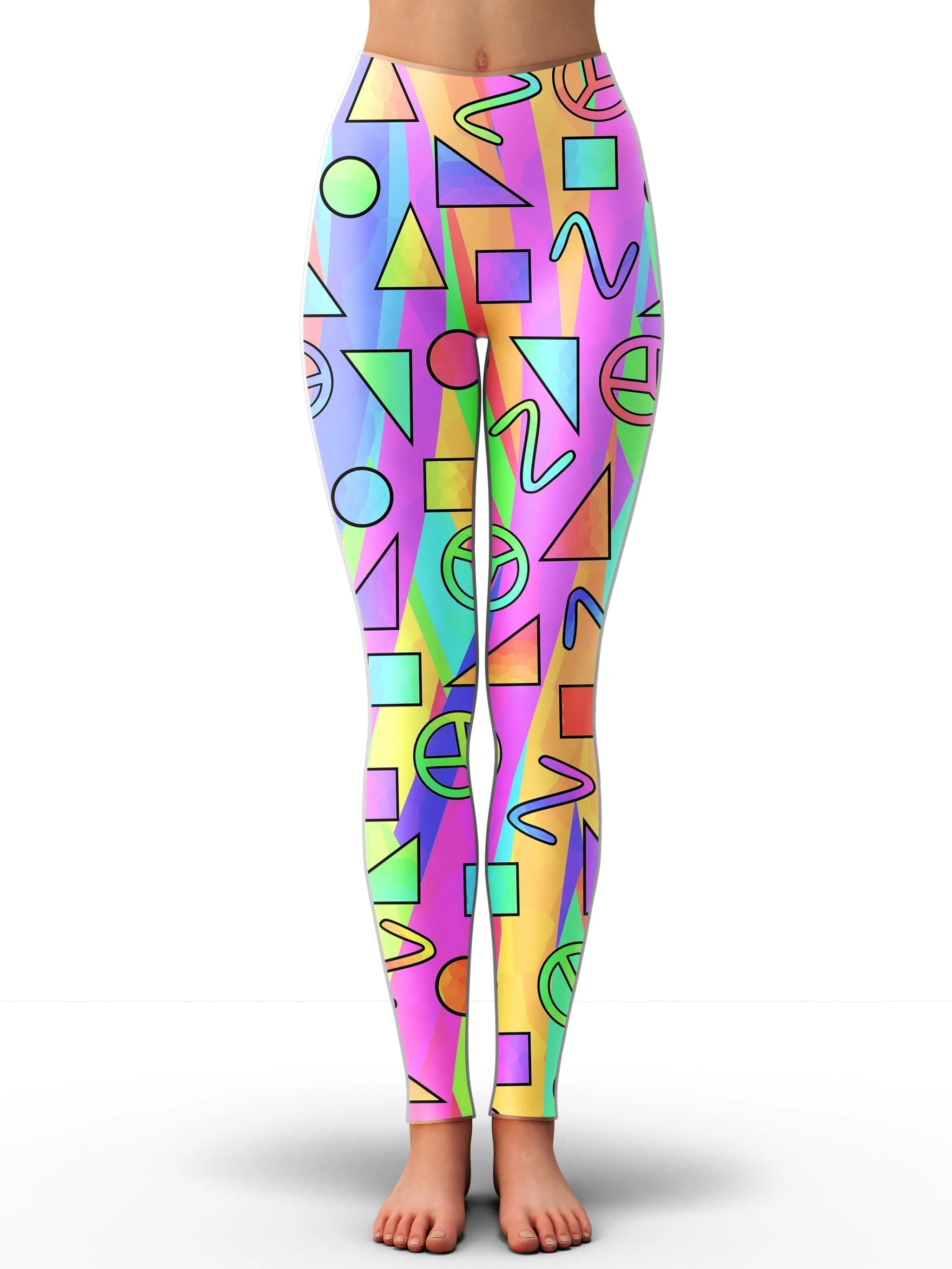 Trippy Retro Peace Signs Hoodie and Leggings Combo sold by iEDM product image thumbnail 3