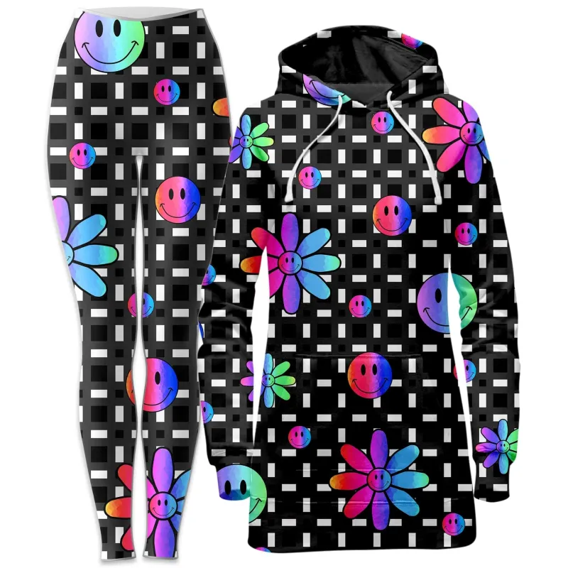 Smiles All Around Hoodie Dress and Leggings Combo sold by iEDM